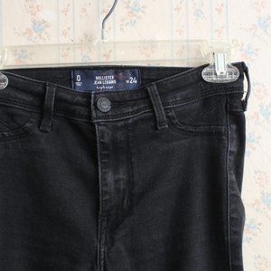 Hollister High Rise Distressed Black Jegging